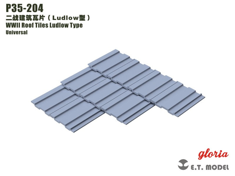 E.T. Model 1/35 WWII Roof Tiles Ludlow Type