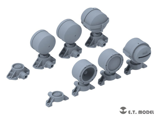 E.T. Model 1/35 Bosch Lamp Lights for WWII German Vehicles(3D Printed)