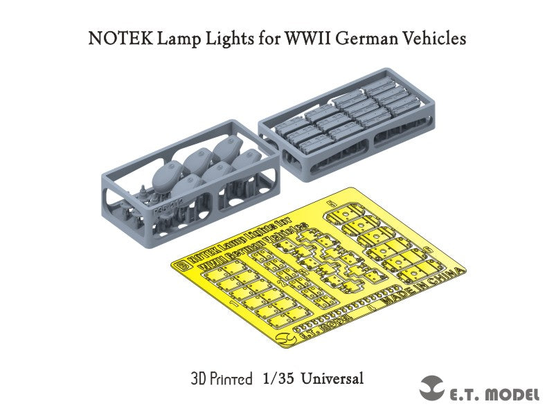 E.T. Model 1/35 NOTEK Lamp Lights for WWII German Vehicles(3D Printed)