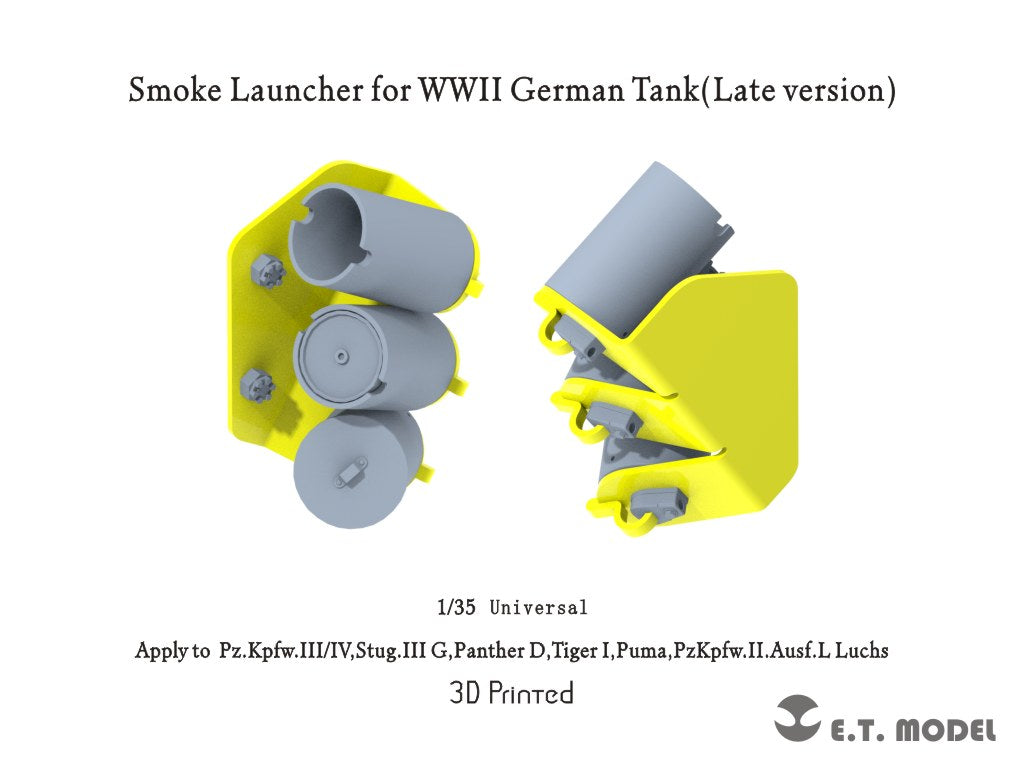 E.T. Model 1/35 Smoke launcher for WWII German Tank(Late version)