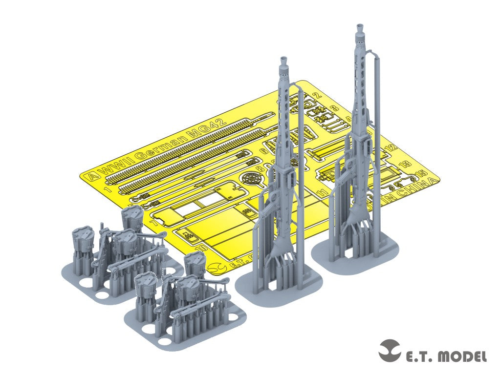 E.T. Model 1:35 WWII German Mg42 Machinegun & Ammo Box (3D Printed) 2 pieces