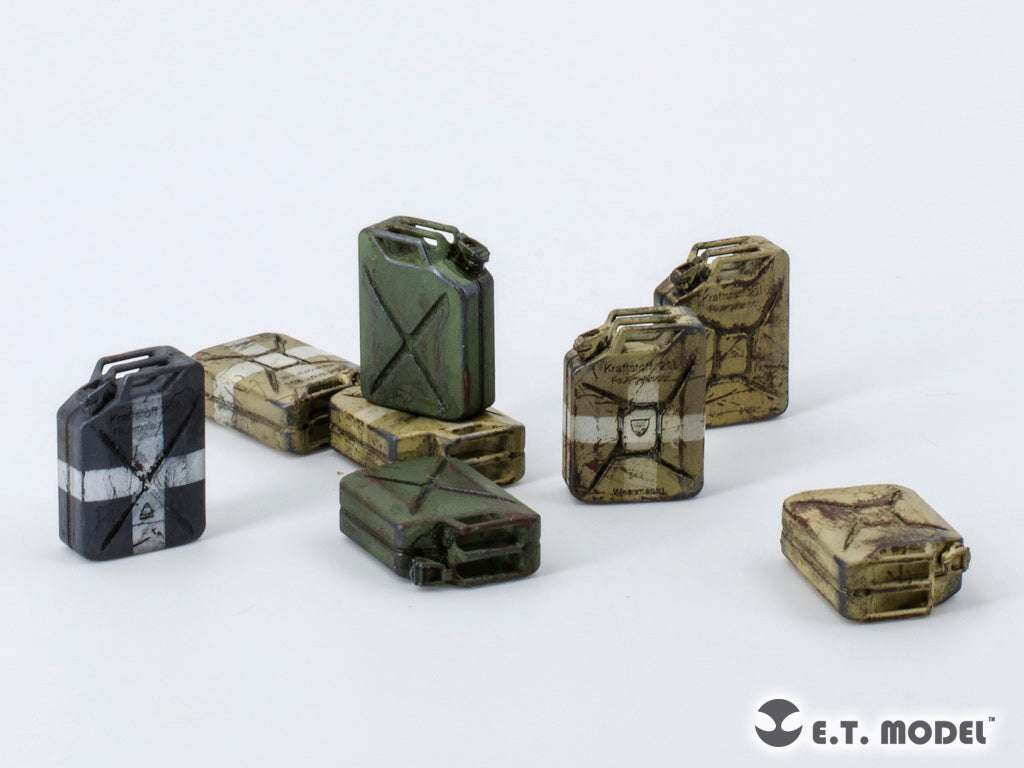 E.T. Model 1/35 WWII German 20L JERRY CANS SET (3D Printed) 10 Pieces