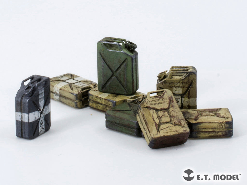 E.T. Model 1/35 WWII German 20L JERRY CANS SET (3D Printed) 10 Pieces