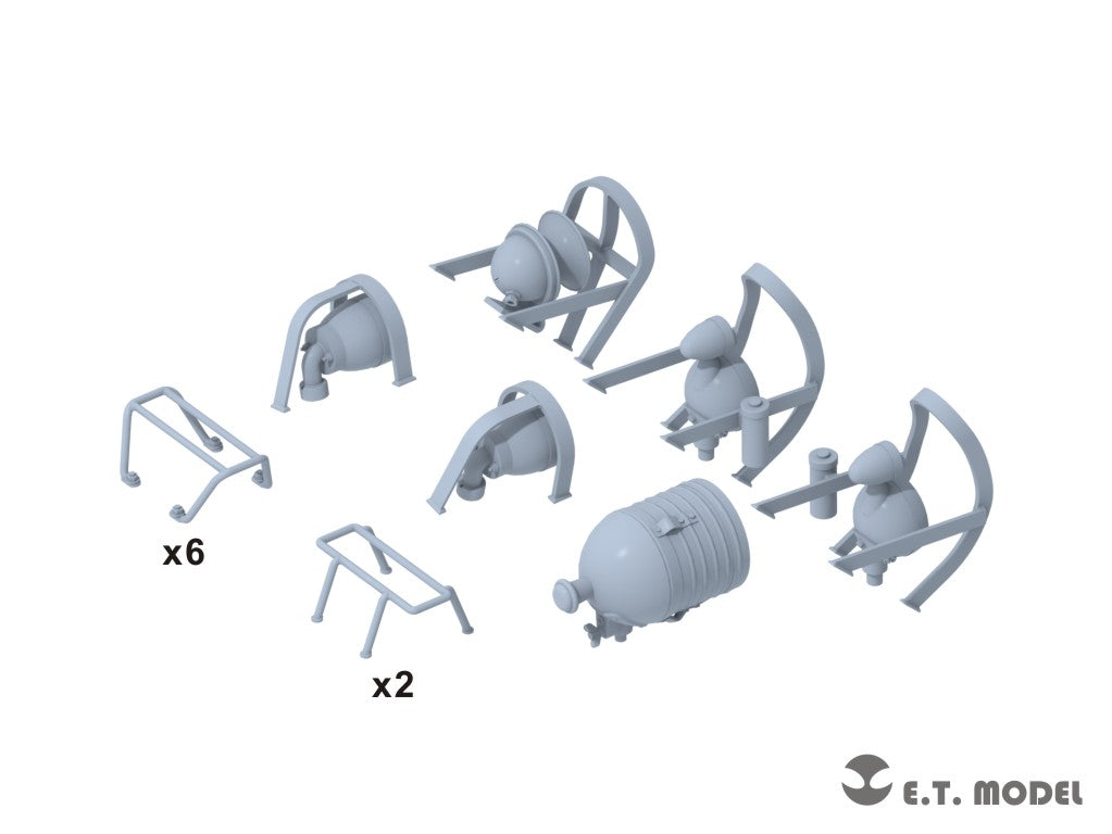 E.T. Model 1:35 Lights Set with Guards for U.S.Army M4 Sherman (3D Printed)