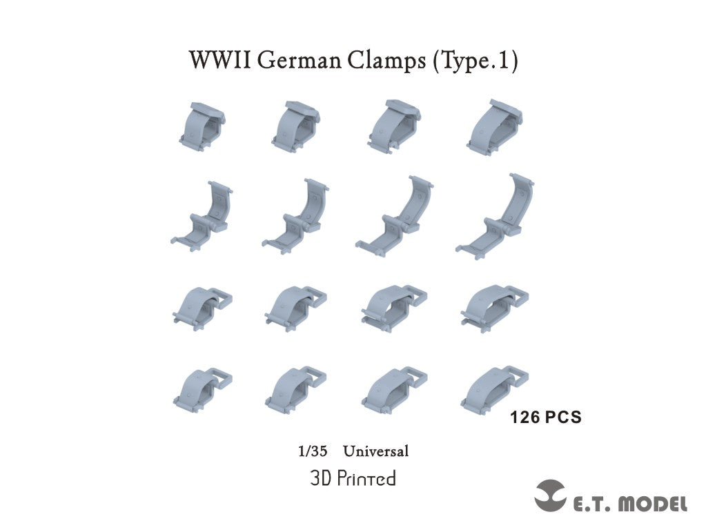 E.T. Model  1:35 WWII German Clamps (Type.1) (3D Printed)