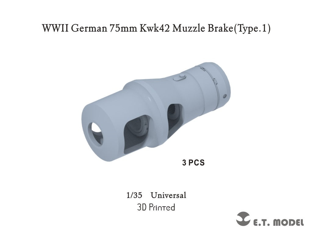 E.T. Model 1/35 WWII German 75mm Kwk42 Muzzle Brake(Type.1）