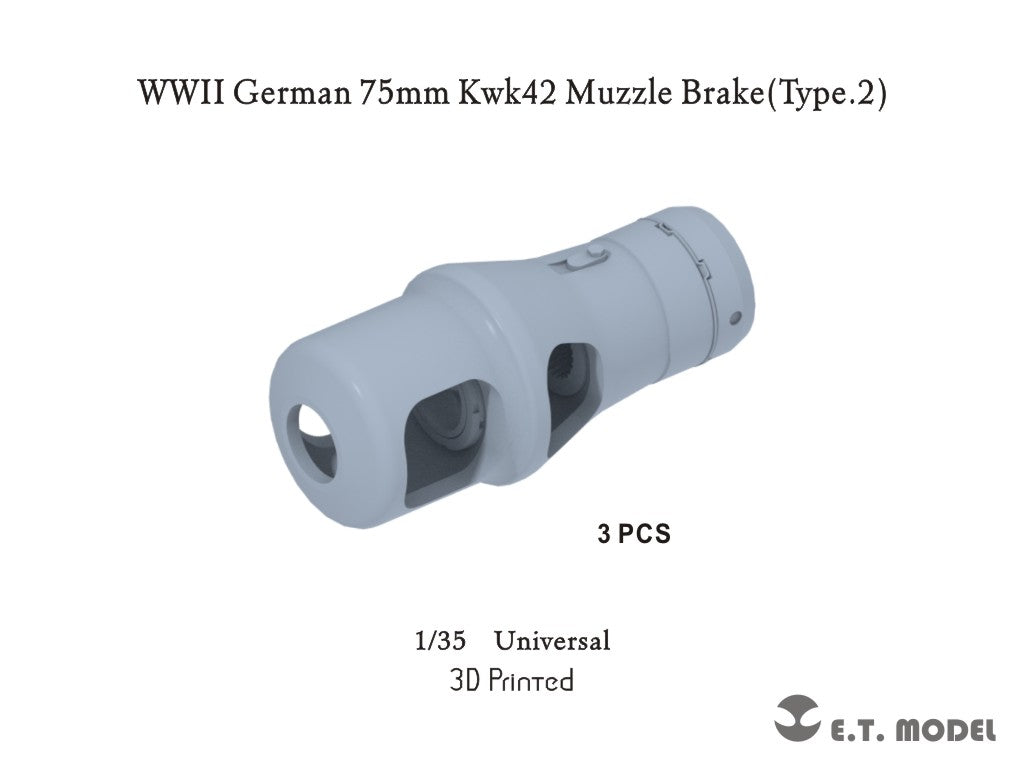 E.T. Model 1/35 WWII German 75mm Kwk42 Muzzle Brake(Type.2）