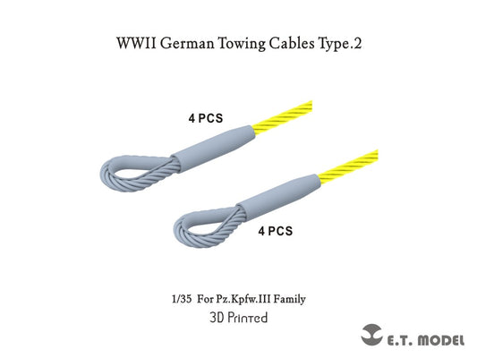 E.T. Model 1/35 WWII German Towing Cables Type.2