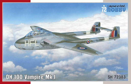 Special Hobby 1/72 DH.100 Vampire Mk.I 'RAF, RAAF and Armée de l'Air' Plastic Model Kit *Aus Decals*