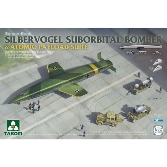 Takom 1/72 Silbervogel Suborbital Bomber & Atomic Payload Suite Plastic Model Kit