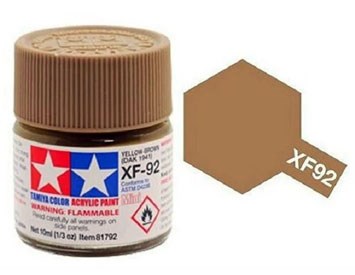 Tamiya Color Acrylic Paint XF-92 Yellow Brown (DAK 1941) 10ml