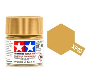 Tamiya Color Acrylic Paint XF-93 Light Brown (DAK 1942) 10ml