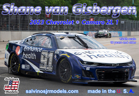 Salvinos J R 1/24 Trackhouse Racing 2023 Shane Van Gisbergen Camaro Plastic Model Kit