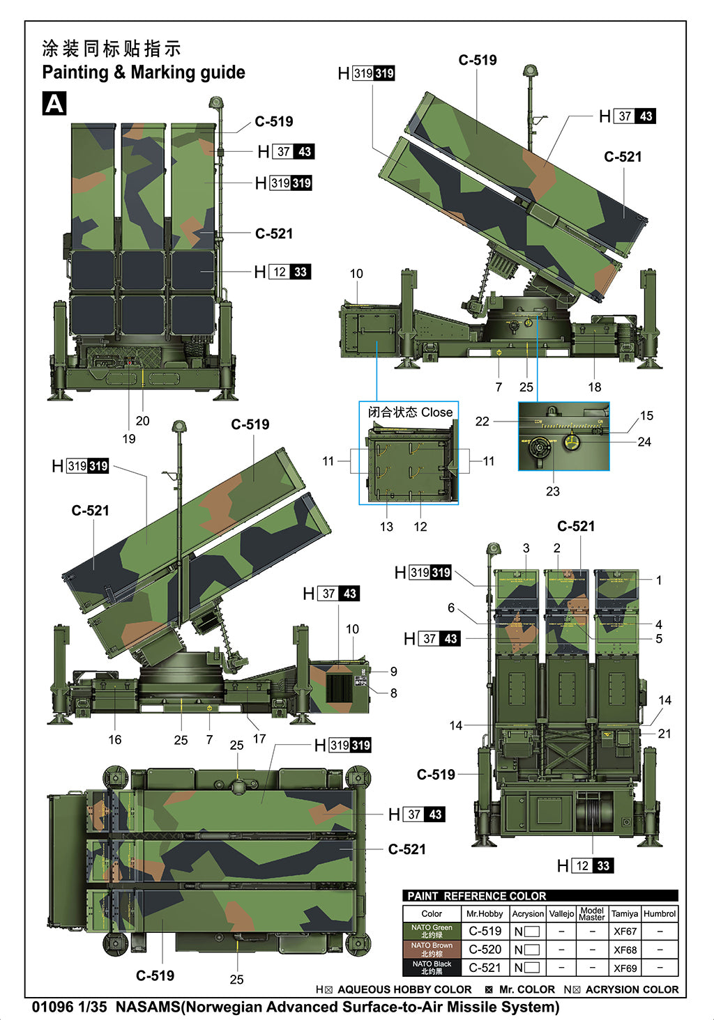 Trumpeter 1/35 NASAMS (Norwegian Advanced Surface-to-Air Missile System) Plastic Model Kit