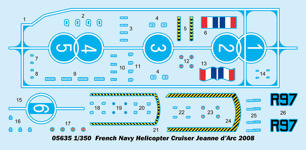 Trumpeter 1/350 French Navy Helicopter Cruiser Jeanne d’Arc 2008 Plastic Model Kit