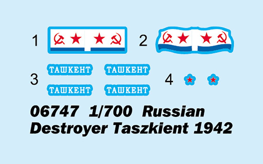 Trumpeter 1/700 Russian Destroyer Taszkient 1942 Plastic Model Kit