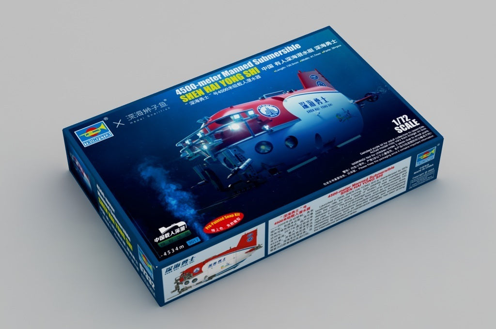 Trumpeter 1/72 4500-meter Manned Submersible SHEN HAI YONG SHI Plastic Model Kit