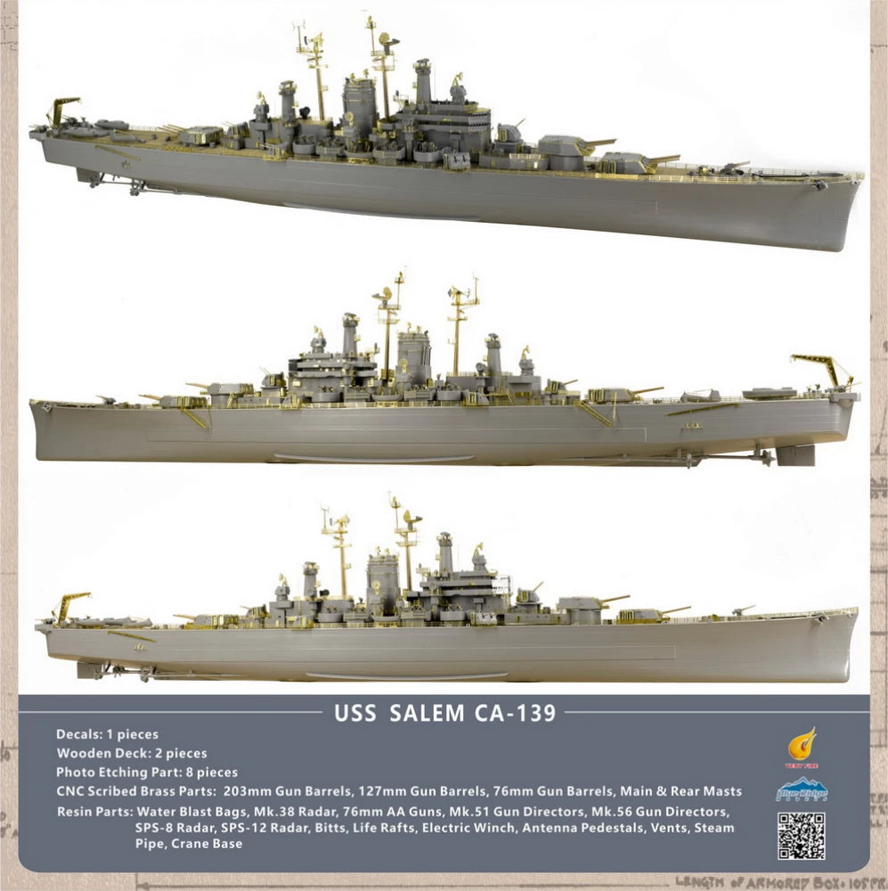 Very Fire 1/350 USS Salem CA-139 (Deluxe Edition) Plastic Model Kit