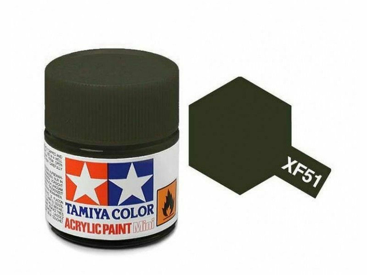 Tamiya Color Acrylic Paint XF-51 Khaki Drab 10ml