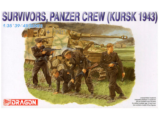 Dragon 1/35 Survivors, Panzer Crew (Kursk 1943) Plastic Model Kit