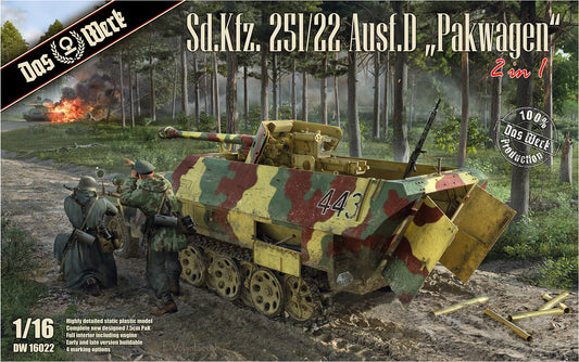 Das Werk 1/16 Sd.Kfz.251/22 Ausf.D "Pakwagen"  Plastic Model Kit