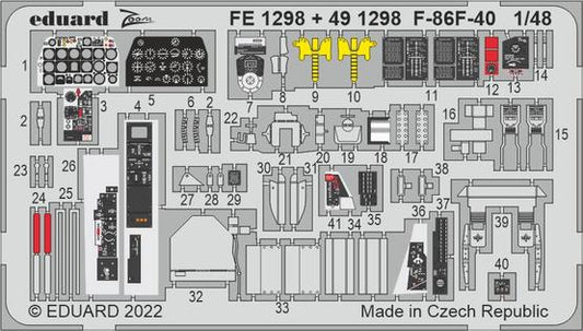 Eduard 1/48 F-86F-40 Sabre Photo etched parts