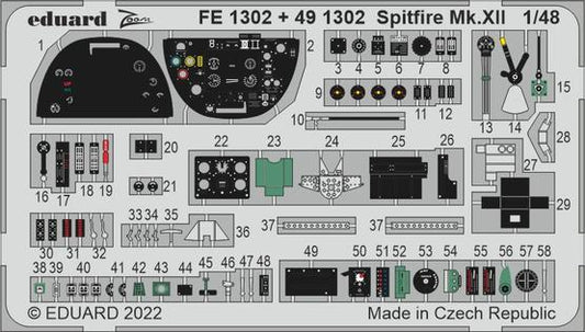 Eduard 1/48 Spitfire Mk.XII Photo etched set