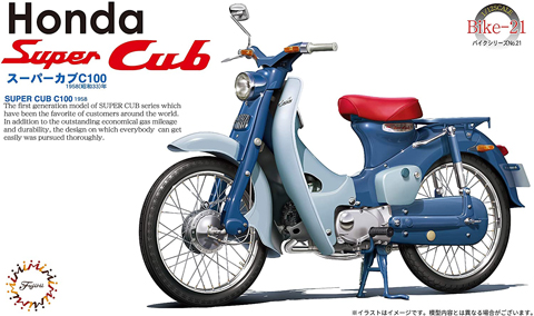 Fujimi 1/12 Honda Super Cub C100 1958 (Bike-No21) Plastic Model Kit