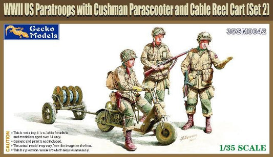 Gecko 1/35 M53 Scooter Cushman w-RL-35 Cable Reel Cart Plastic Model Kit