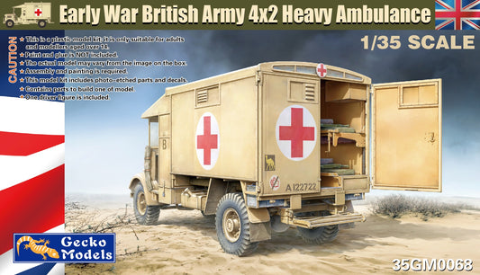 Gecko 1/35 Early War British Army 4x2 Heavy Ambulance Plastic Model Kit