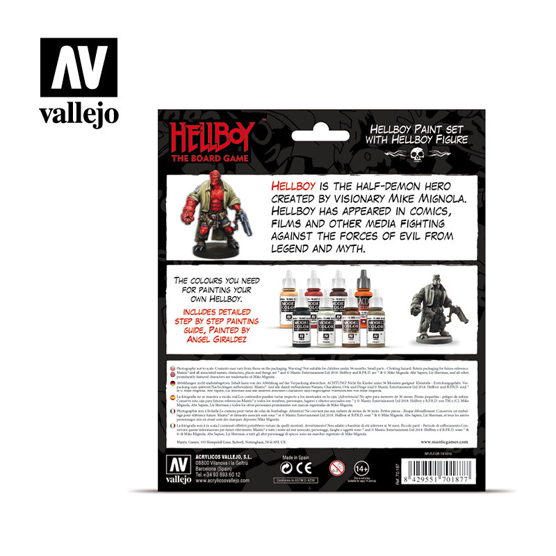 Vallejo Hellboy Acrylic Paint Set with Figure