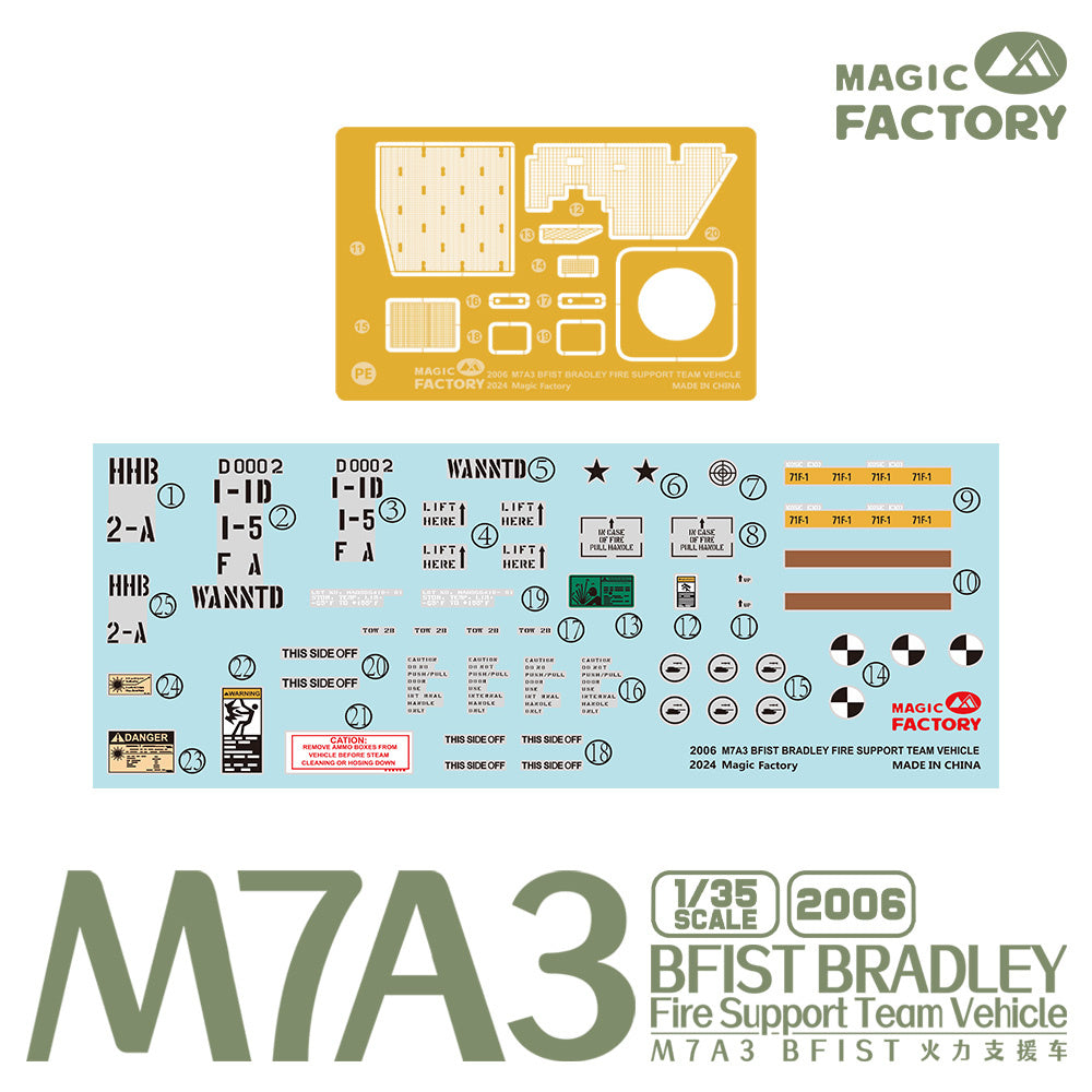 Magic Factory 1/35 M7A3 BFIST Fire Support Vehicle Plastic Model Kit