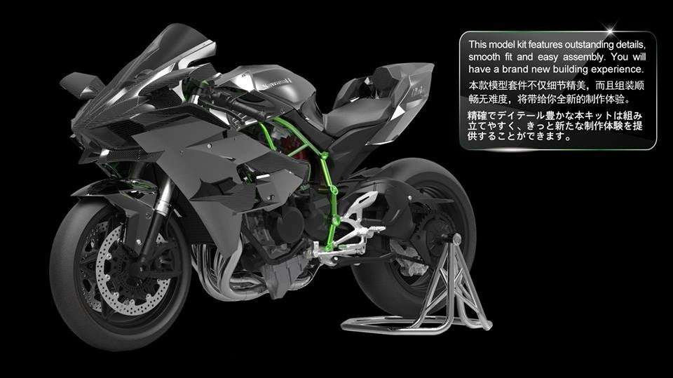 Meng 1/9 Kawasaki Ninja H2R (Pre-coloured Edition) Plastic Model Kit