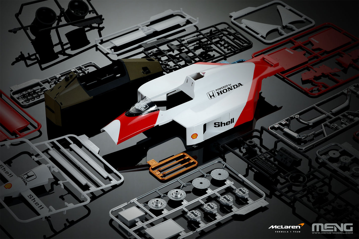 Meng 1/12 McLaren MP4/4 1988 (Pre-coloured Edition) Plastic Model Kit