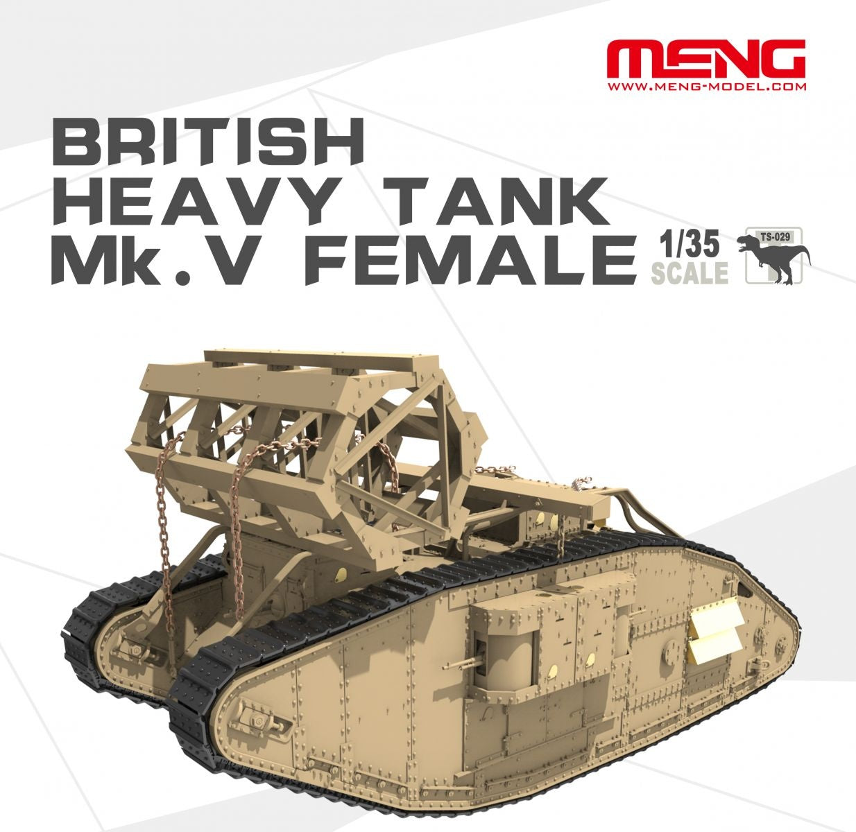 Meng 1/35 British Heavy Tank Mk.V Female Plastic Model Kit