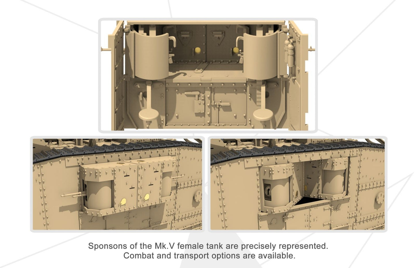 Meng 1/35 British Heavy Tank Mk.V Female Plastic Model Kit