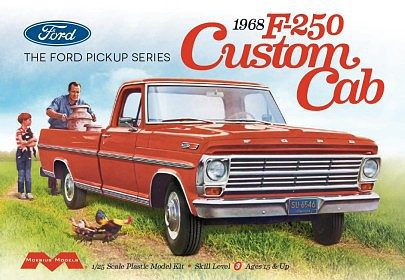 Moebius 1/25 1968 Ford F-250 Custom Cab Pickup Plastic Model Kit