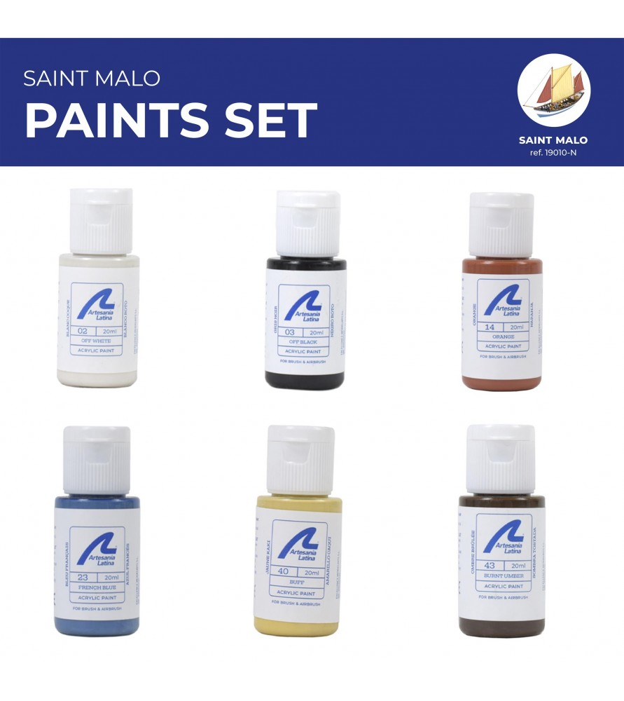 Artesania Paint Set for Ship Model #19010 Saint Malo