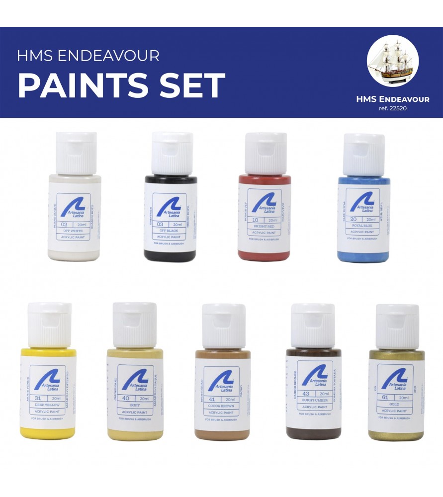 Artesania Paints Set for Ship Model: ART-22520 Endeavour 9x20mL