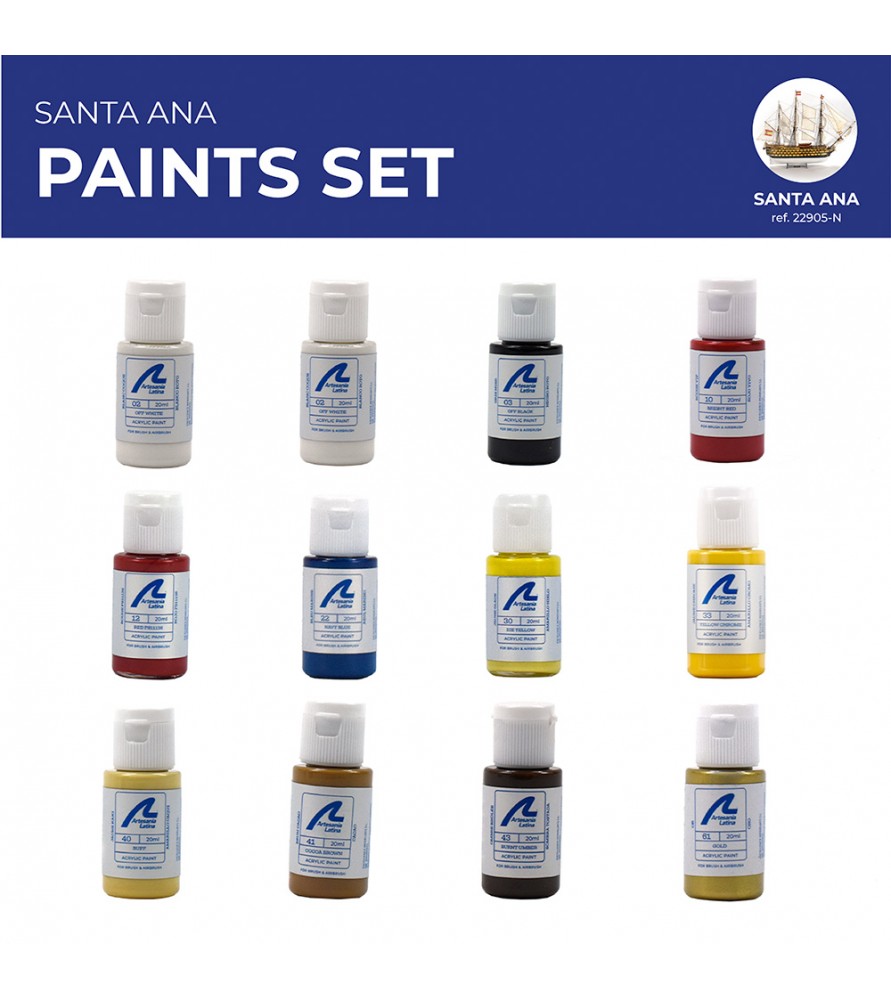 Artesania Paints Set for Ship Model: Vessel in Line Santa Ana