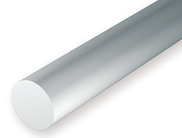 Evergreen White Polystyrene Rod 0.100 x 14" / 2.5mm x 36cm (100)