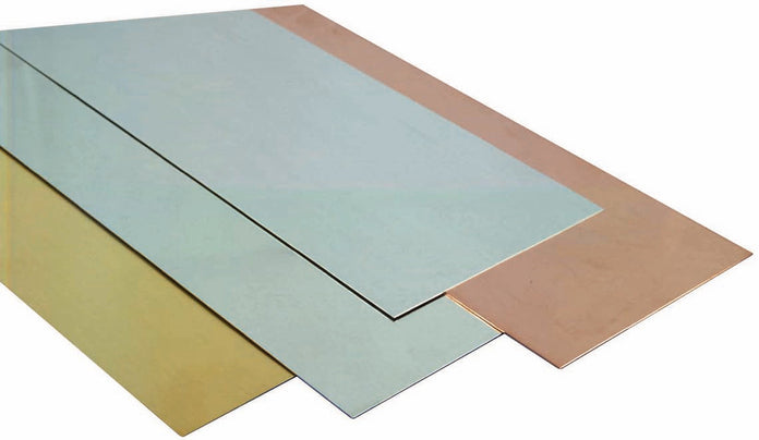 K&S Brass Sheet Assorted Sizes 4 x 10"