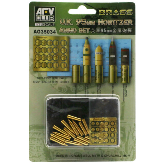 AFV Club 1/35 U.K. 95mm Howitzer Ammo Set Plastic Model Kit