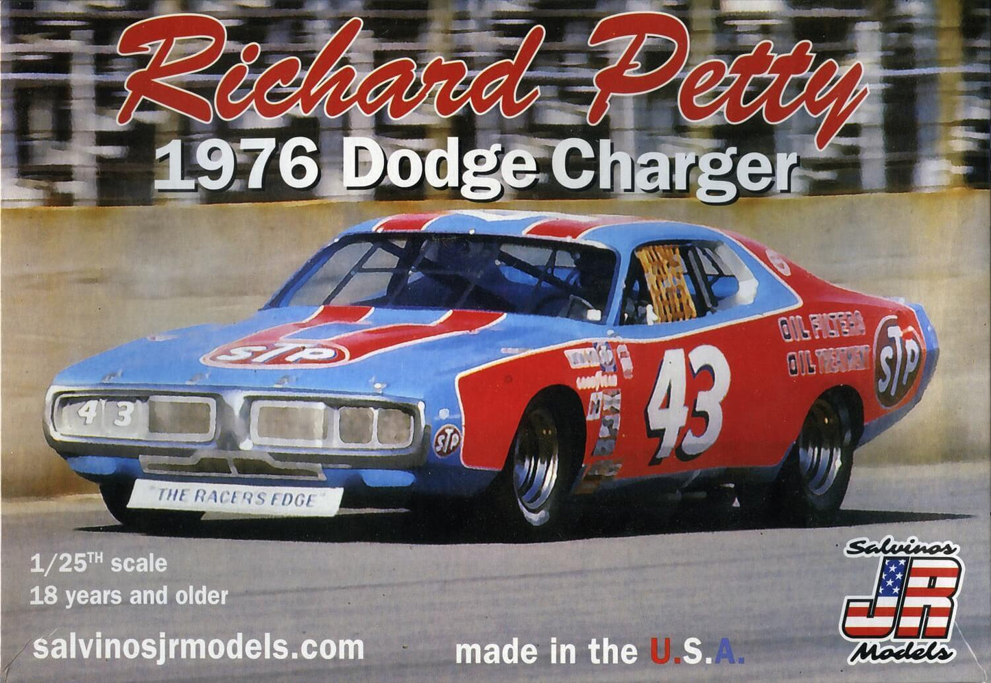 Salvinos J R 1/25 Richard Petty 1976 Dodge Charger Plastic Model Kit