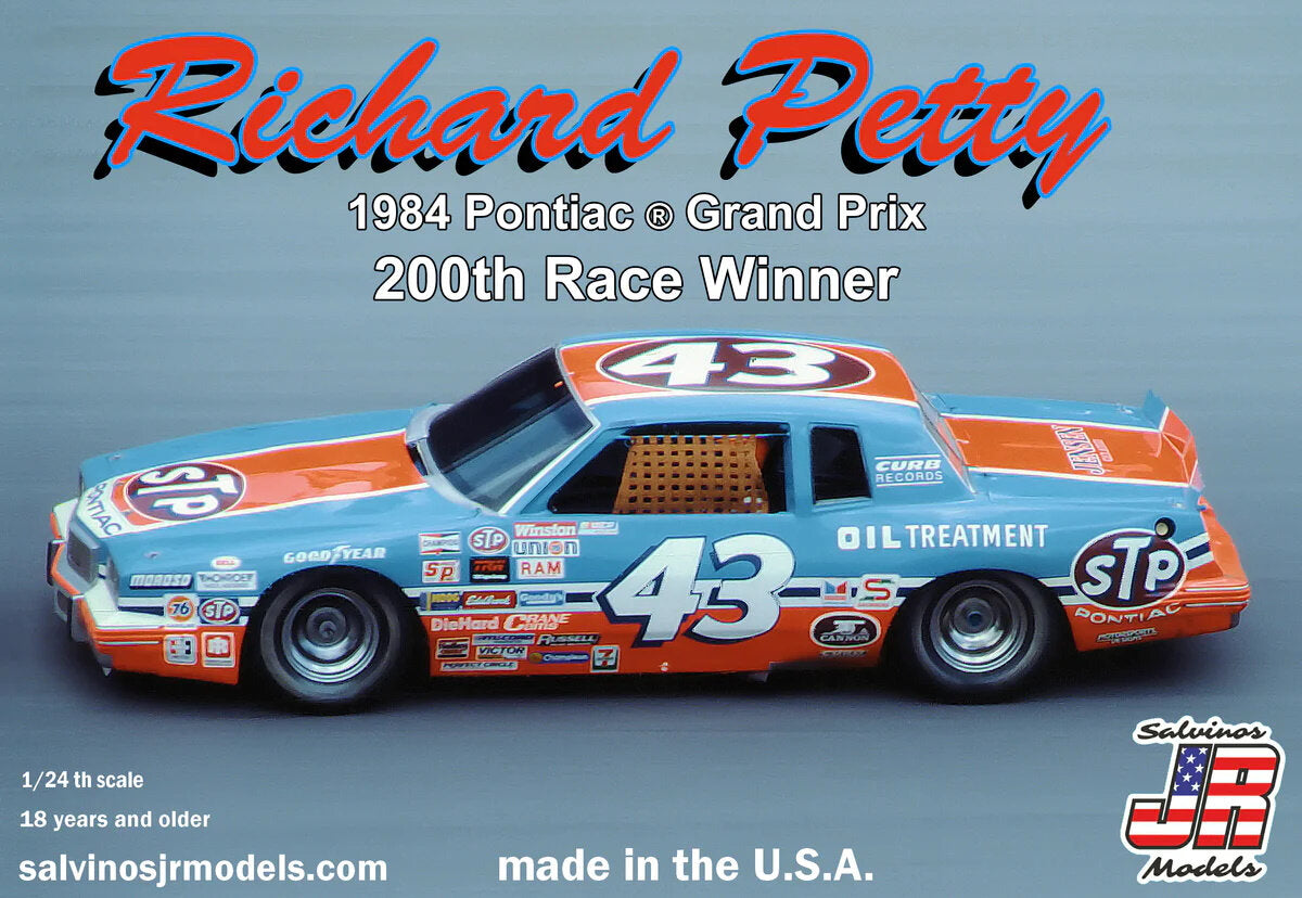 Salvinos J R 1/24 Richard Petty 1984 Pontiac Grand Prix 200 Race Winner Plastic Model Kit