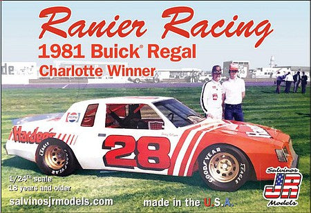 Salvinos J R 1/24 Rainer Racing 1981 Buick Charlotte Winner Bobby Allison Plastic Model Kit