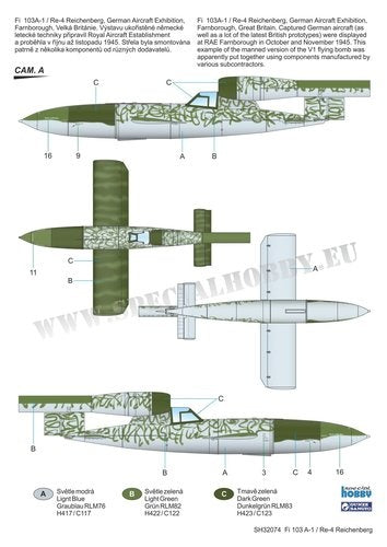 Special Hobby 1/32 Fi 103A-1/Re 4 Reichenberg Plastic Model Kit