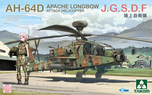 Takom 1/35 AH-64D Apache Longbow J.G.S.D.F Attack Helicopter Plastic Model Kit