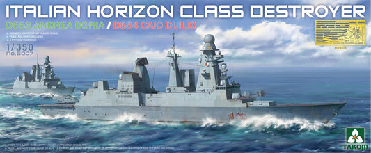 Takom 1/350 Italian Horizon Class Destroyer D553 Andrew Doria / D554 Caio Duiluo Plastic Model Kit