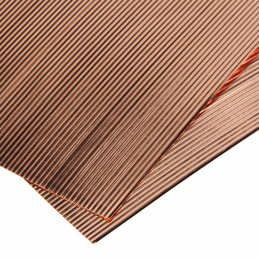 K&S Copper O Scale Corrugated Sheet 0.060 x 5 x 7" (2)